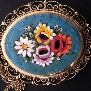 Italian Micro Mosaic Necklace